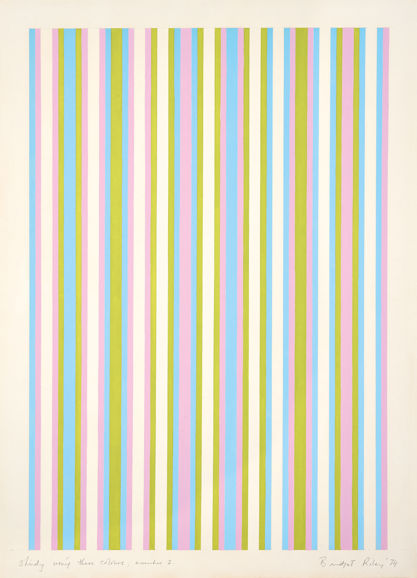 Bridget Riley, Study Using Three Colours, Number 2