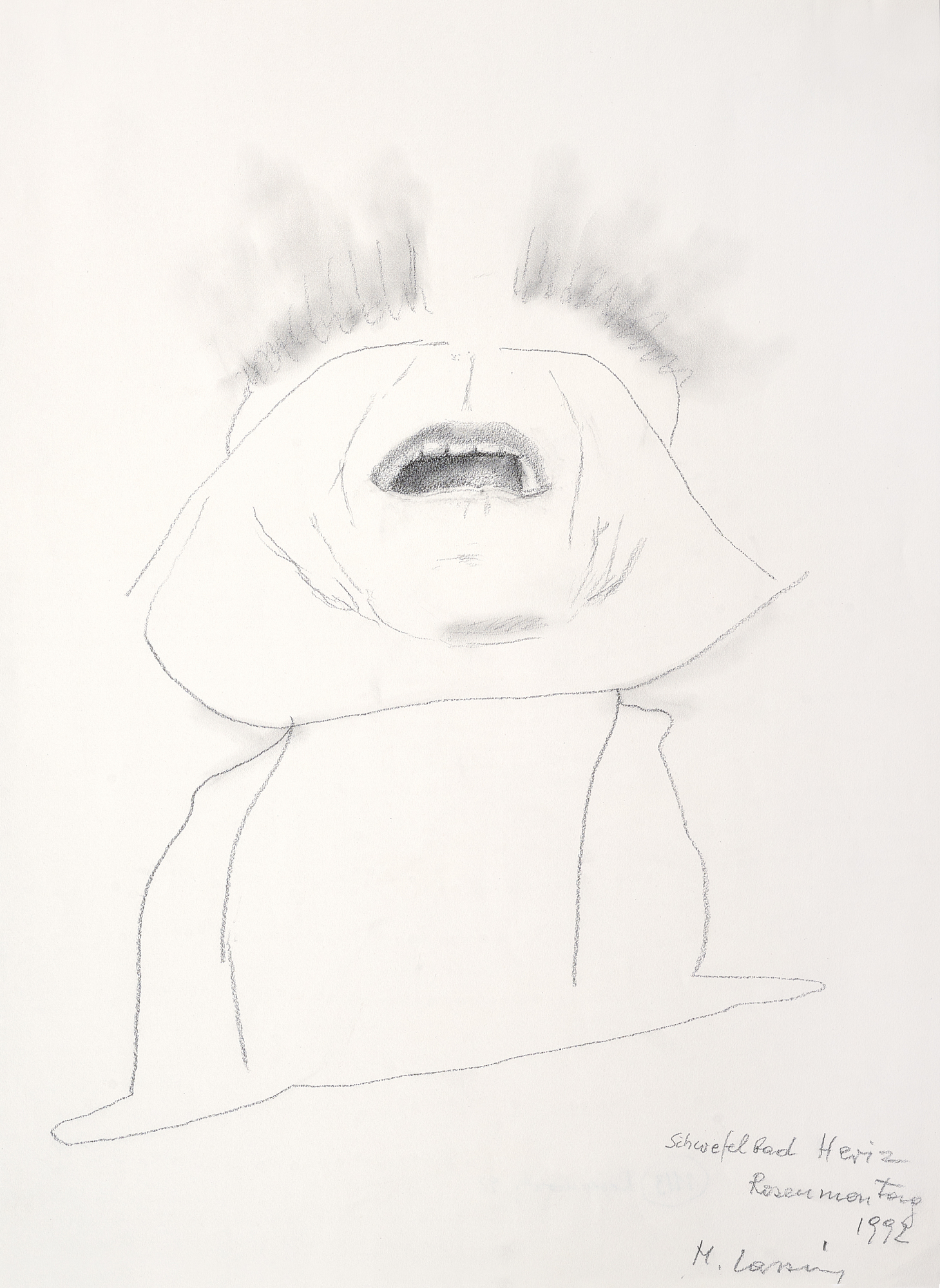 Maria Lassnig, Rosenmontag Schwefelbad Heviz