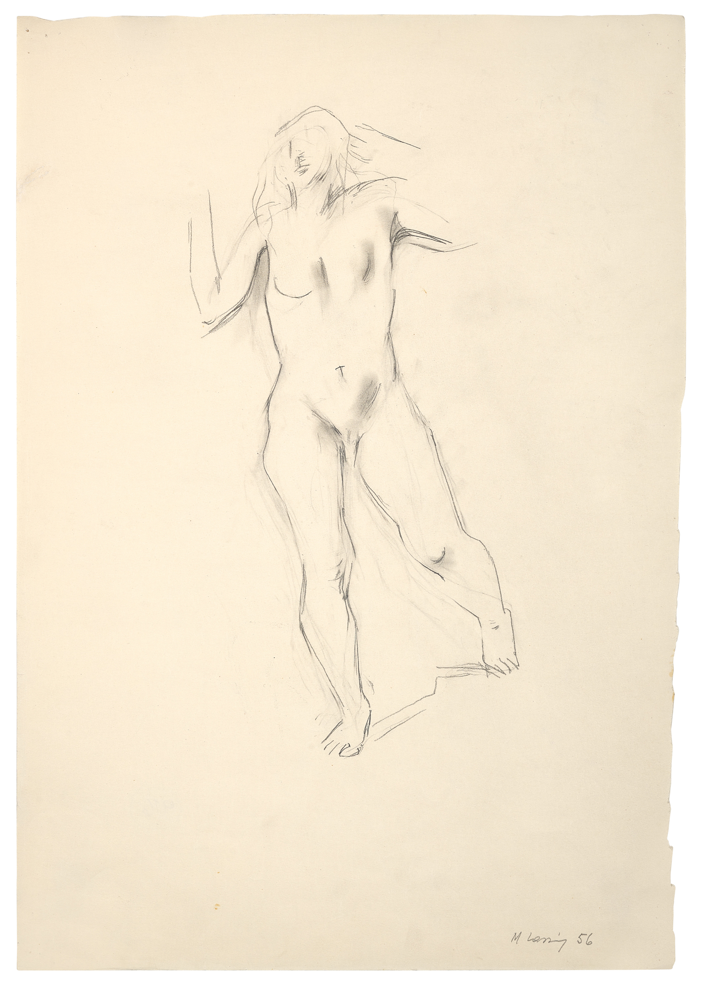 Maria Lassnig, Ohne Titel (Aktstudie)