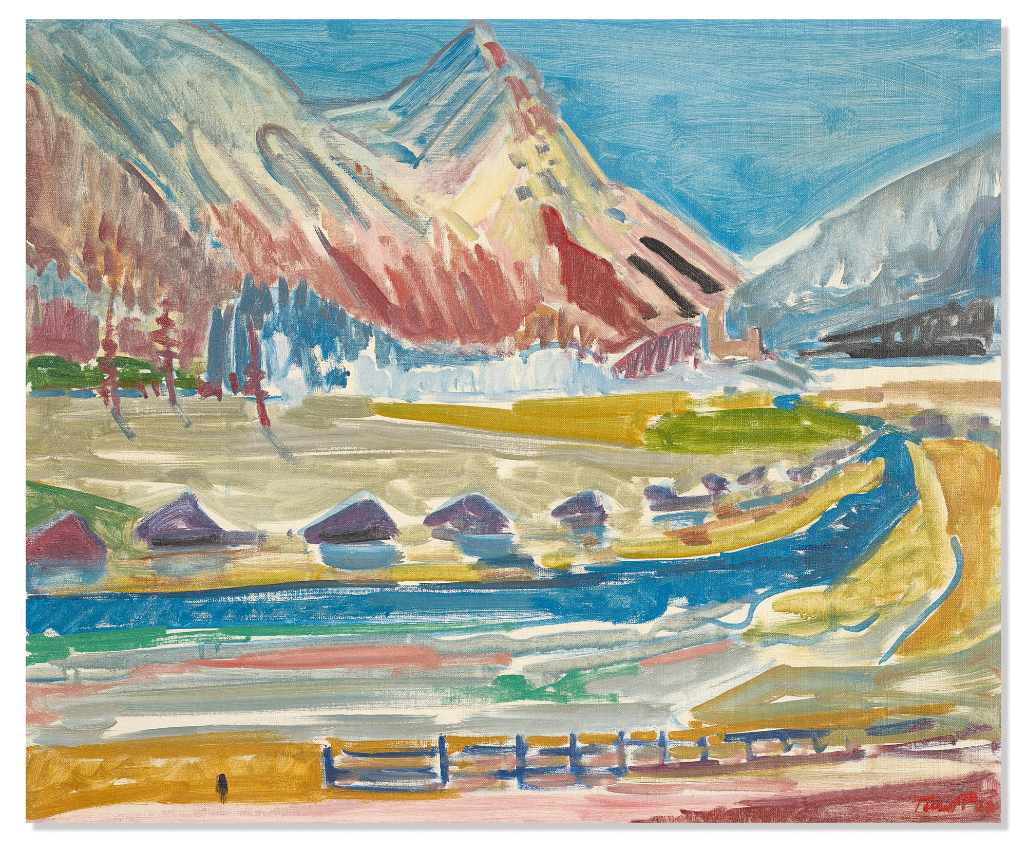Turo Pedretti, Spät-Herbst am Inn (Late Autumn at the Inn)