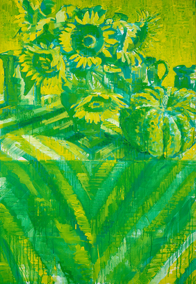Sonnenblumen, gelbgrün (Sunflowers yellowgreen)
