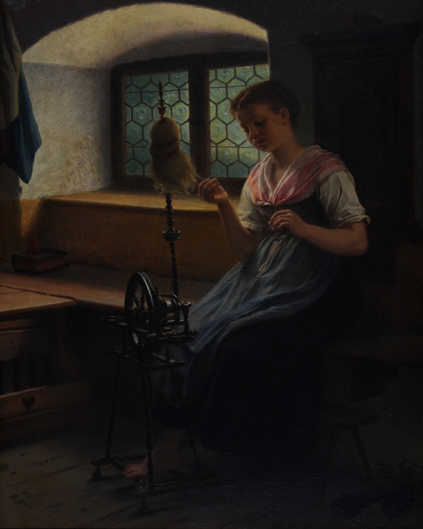 Heinrich Spiess, Die Spinnerin (The Spinner)