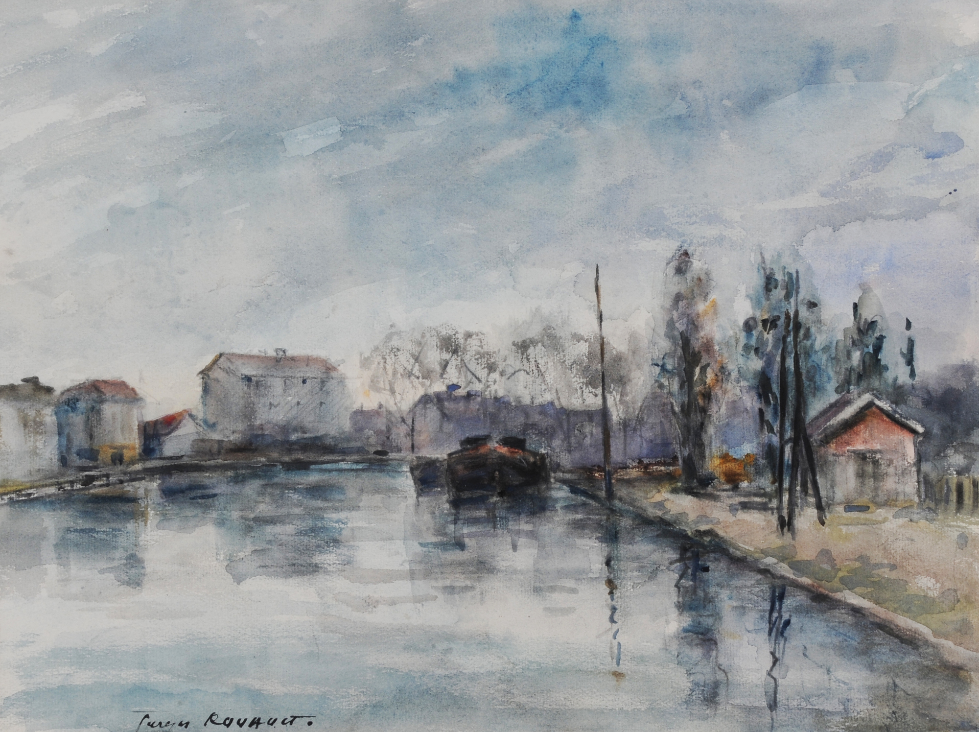 Georges Dominique Rouault, Au bord d'un canal (At the Canal Bank)
