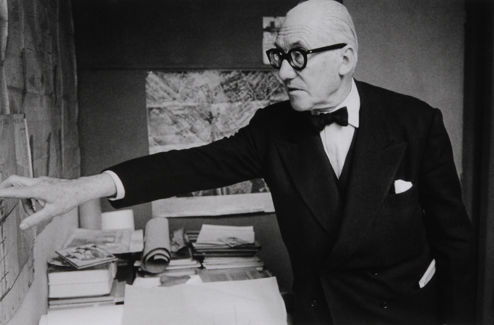 René Burri, Le Corbusier at his Studio