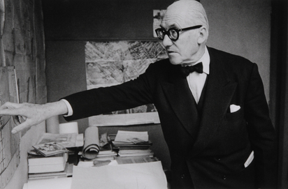 Le Corbusier at his Studio
