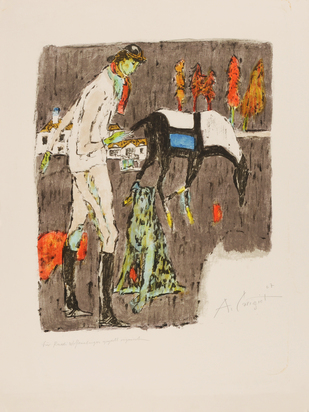 Reiterin mit Pferd (Equestrienne with Horse)
