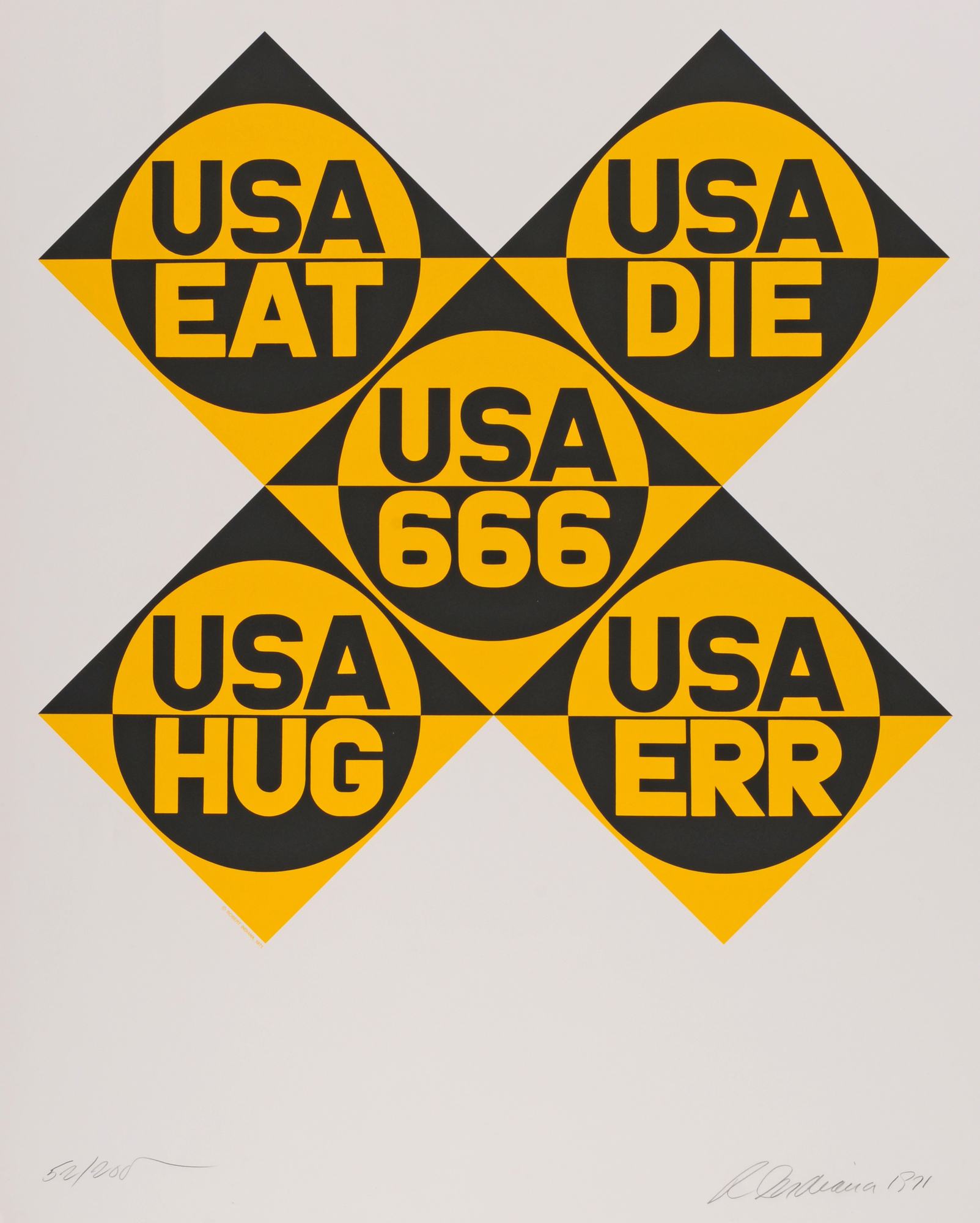 Robert Indiana, USA 666, aus "Dedicate"