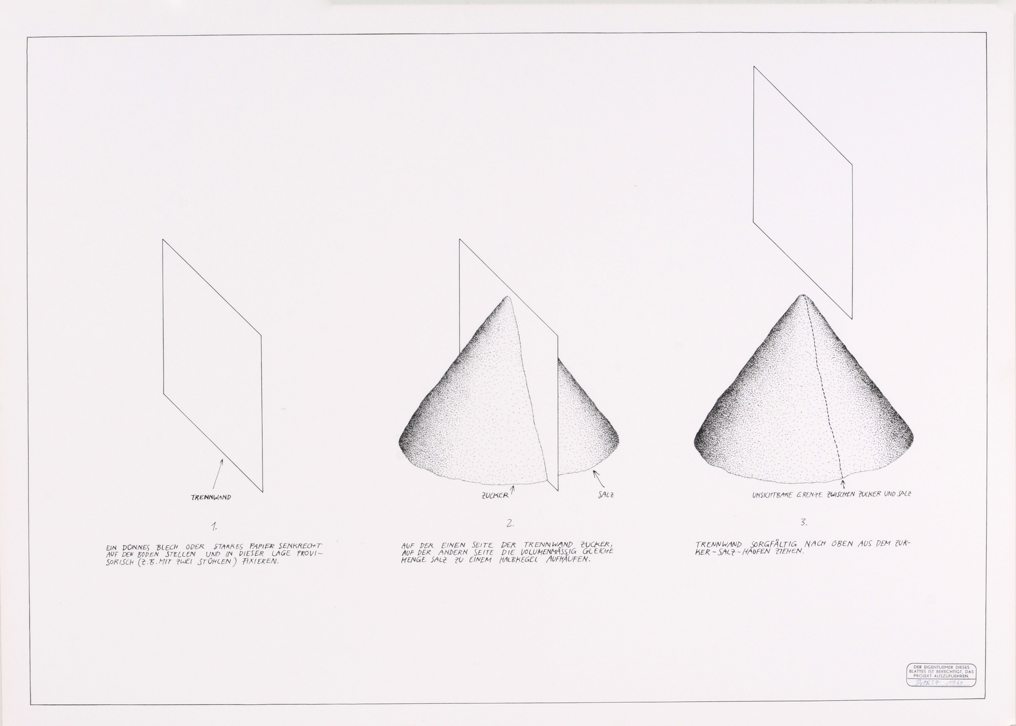 Markus Raetz, 2 Sheets: Zucker und Salz, 1969; Plakat Kunstmuseum Basel, 1971