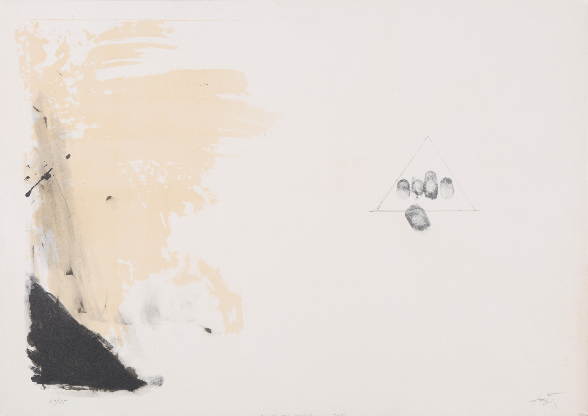 Antoni Tàpies, Triangle aux empreintes