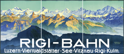 Plakat. Rigi-Bahn, 3-teilig