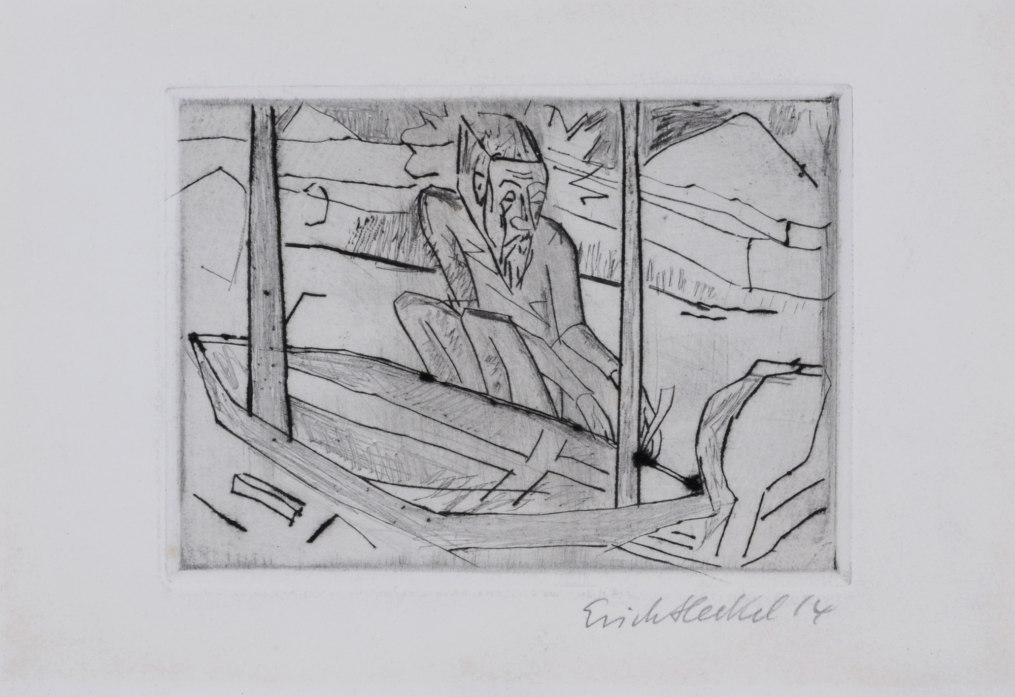 Erich Heckel, Der Bootsbauer (The Boatbilder)