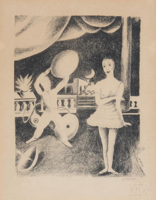 3 Blätter: O. Dominguez, 1961; C. Mense;  H. Michaux