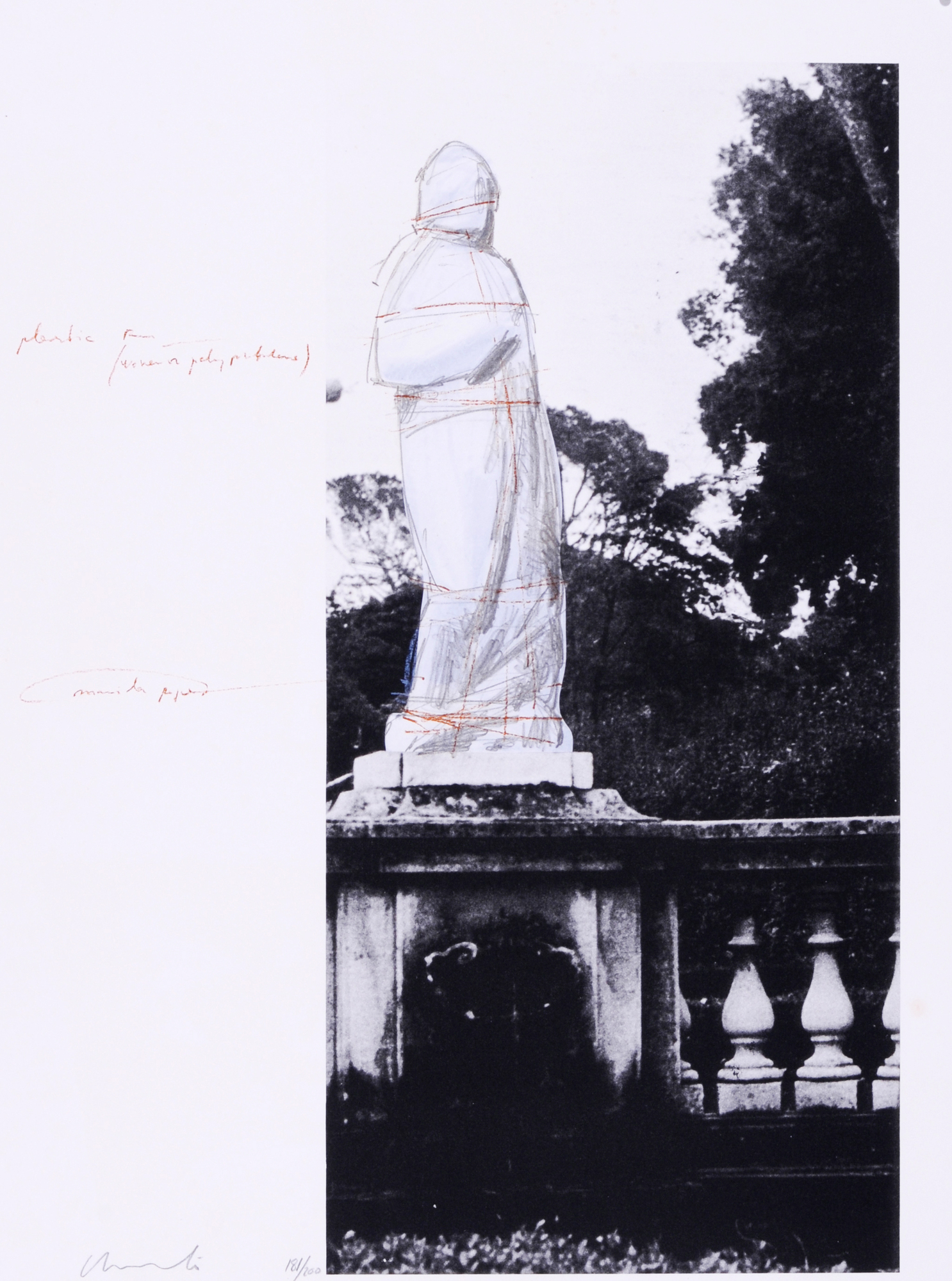 Christo, Wrapped Venus (Project for Villa Borghese, Rome)