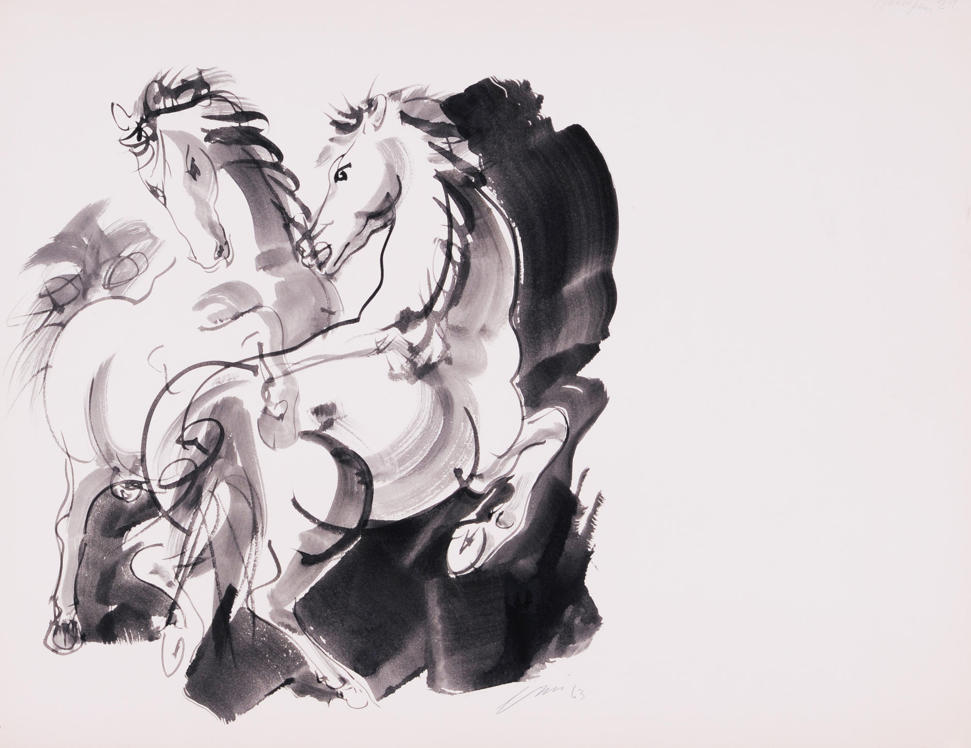 Hans Erni, Zwei Pferde (Two Horses)