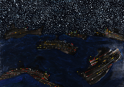Schiffe bei Nacht (Boats at Night)