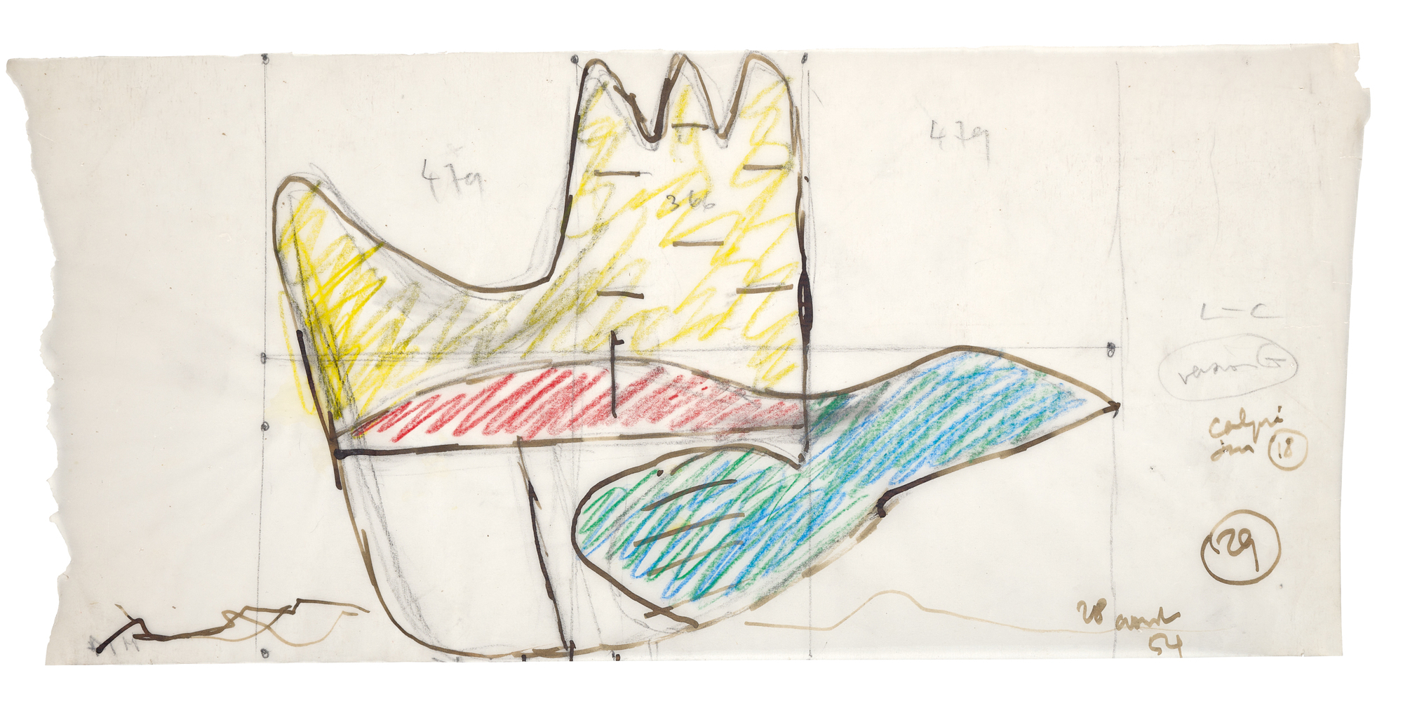 Le Corbusier, La main ouverte, Version G