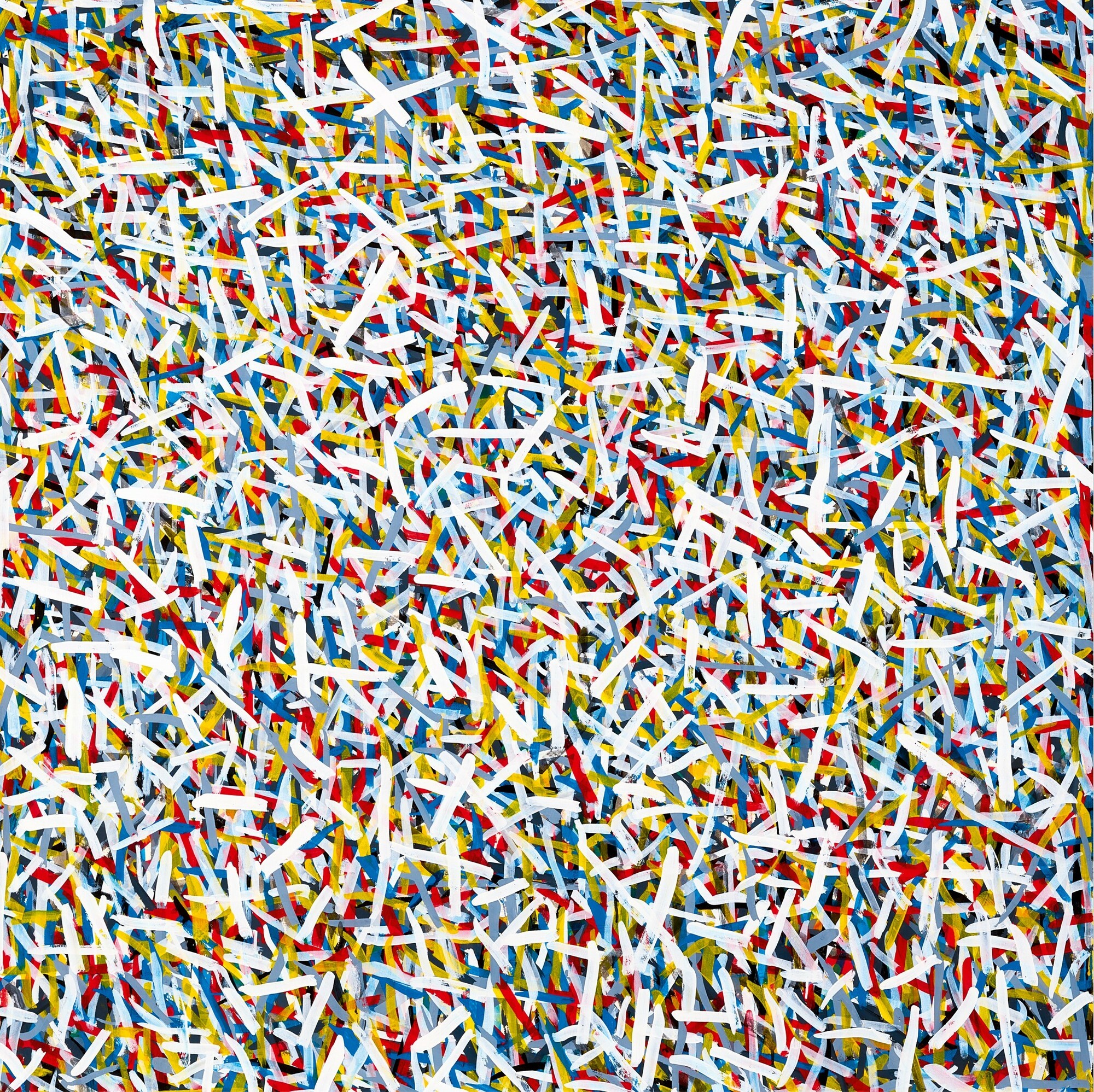 Sol LeWitt, Short Brushstrokes (White)
