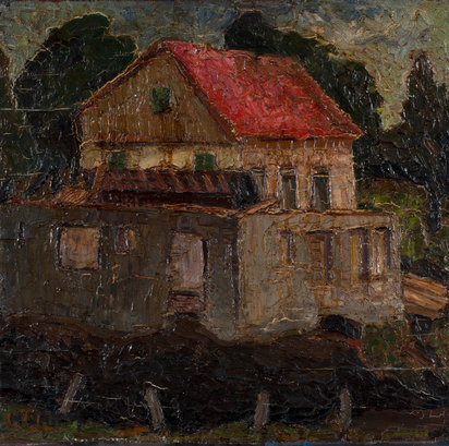 Haus mit rotem Dach
