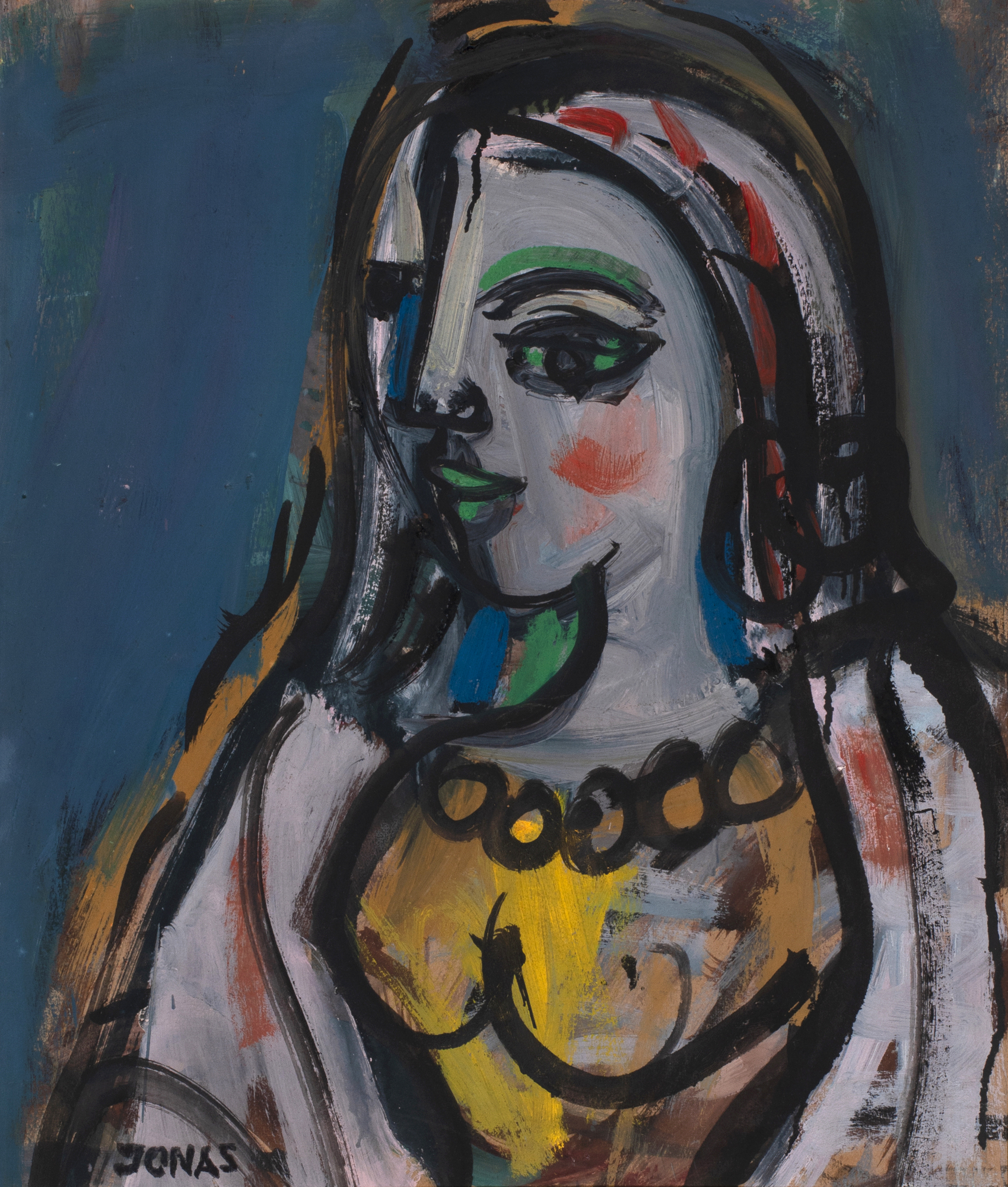 Walter Jonas, Frauenporträt mit Halskette (Female Portrait with Necklace)