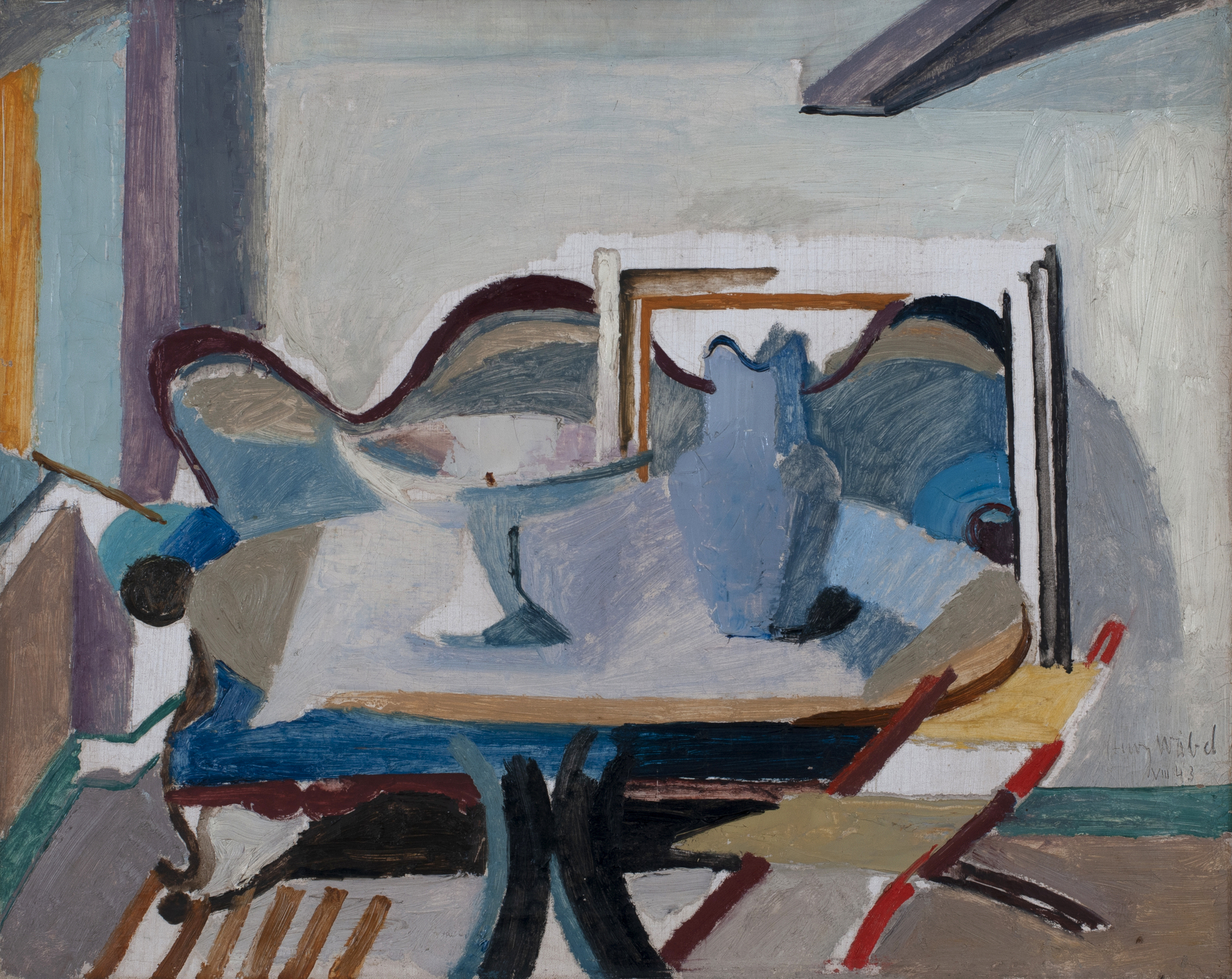 Henry Wabel, Stillleben vor Sofa