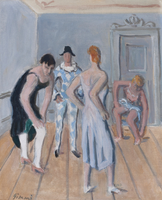 Composition (Tänzerinnen und Harlekin)