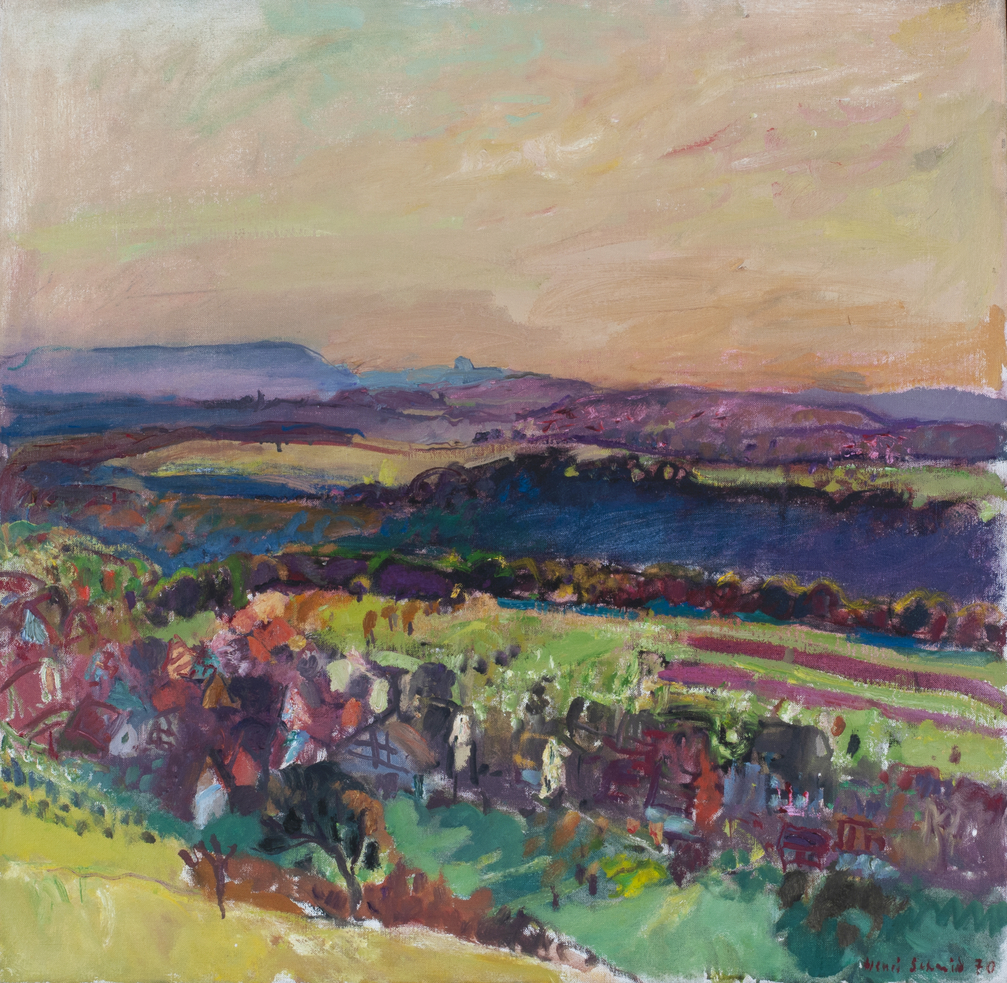 Henri Schmid, Dachsen im Spätsommer