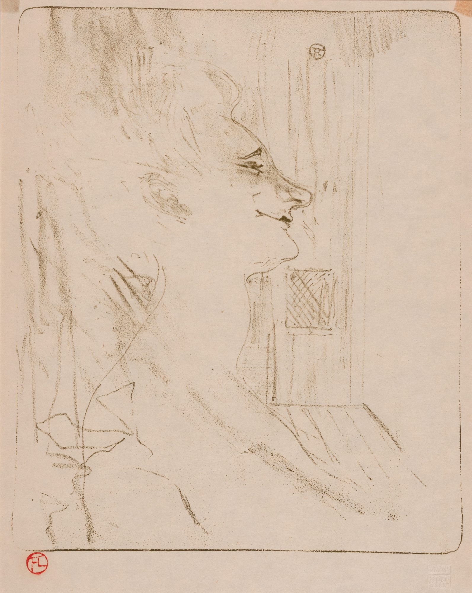Henri de Toulouse-Lautrec, Yvette Guilbert-Soularde, from the series "Anglaise"