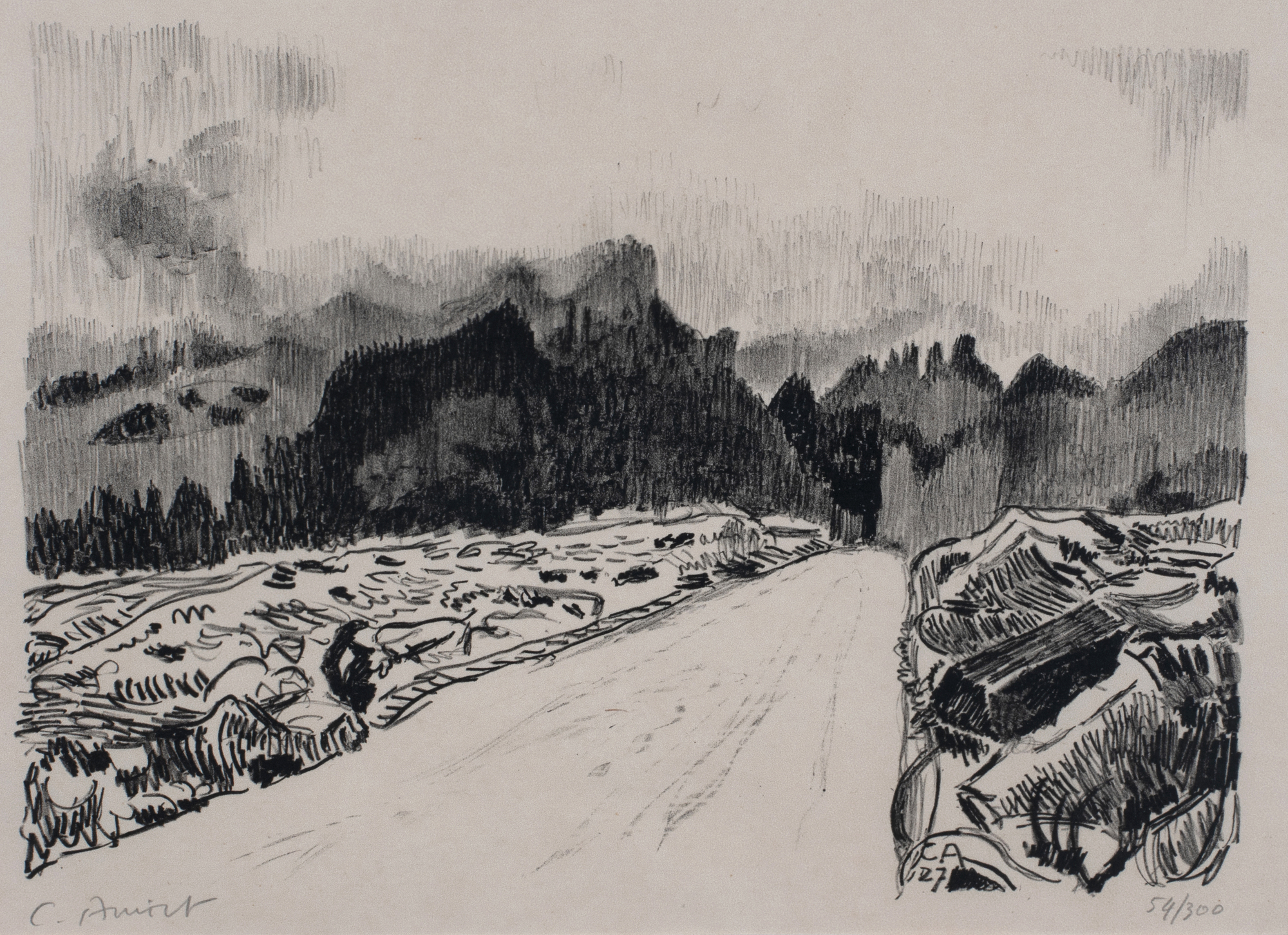 Cuno Amiet, 3 Blätter: Landschaften