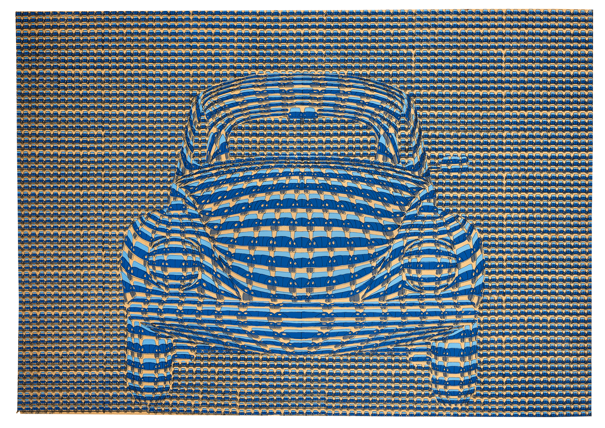 Thomas Bayrle, VW Käfer Blau