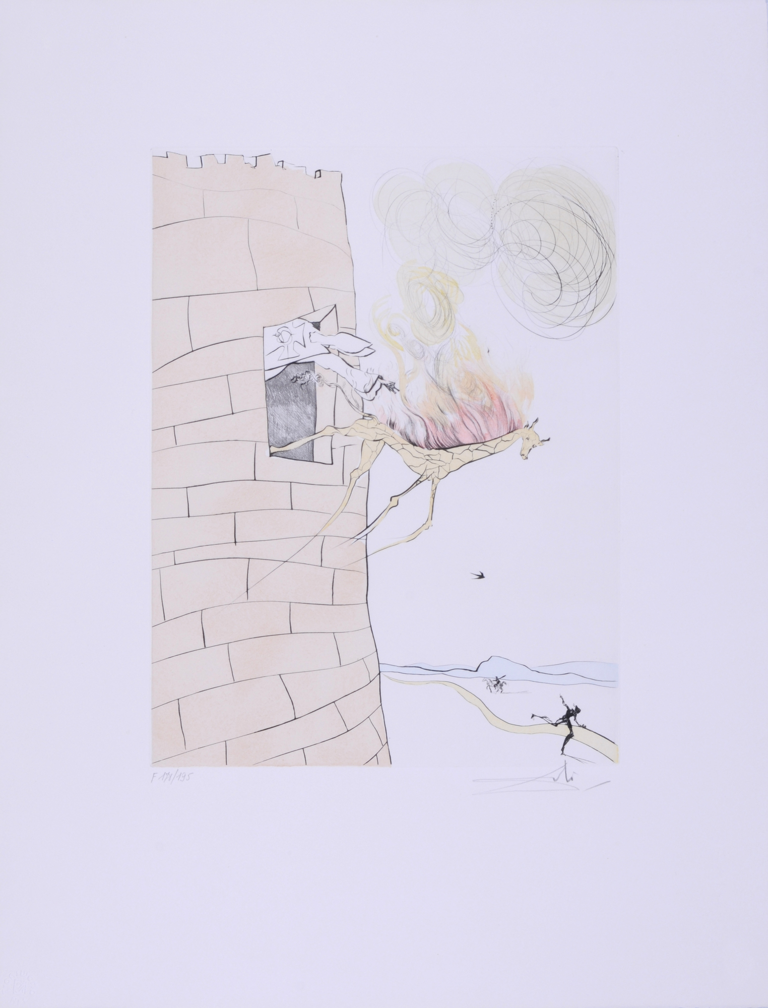 Salvador Dalí, 4 Sheets from "Après 50 ans de Surréalisme", 1974: Dieu, Le Temps, l'espace et  le pape; Le grand inquisiteur chasse le sauveur; Une entrée fracassante aux U.S.A.; Le musée du génie et du caprice