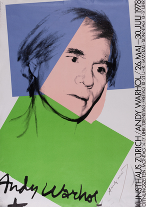 Plakat. Kunsthaus Zürich,
Andy Warhol, 26. Mai - 30. Juli 1978