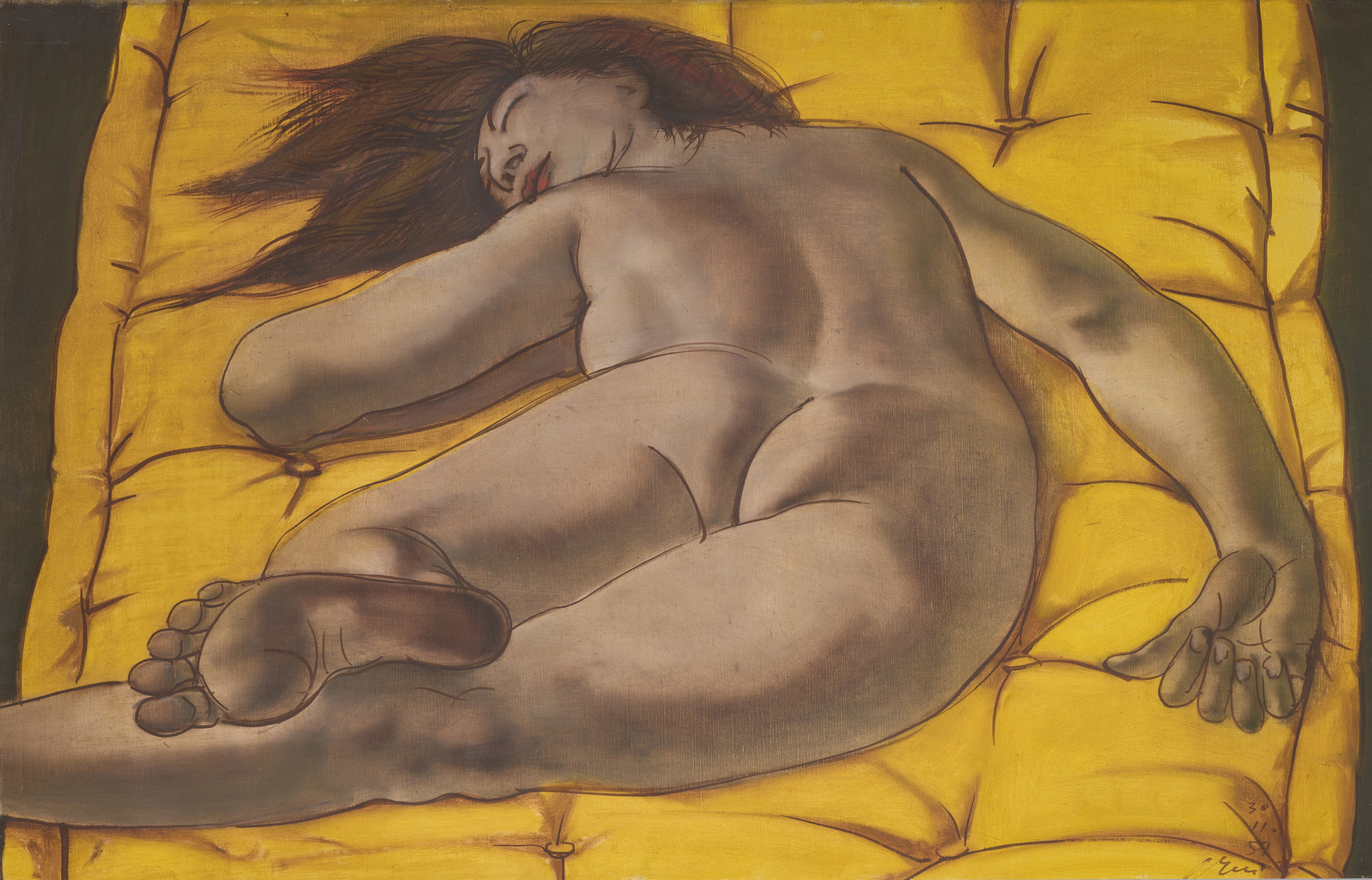Hans Erni, Schlafende (Female, sleeping)