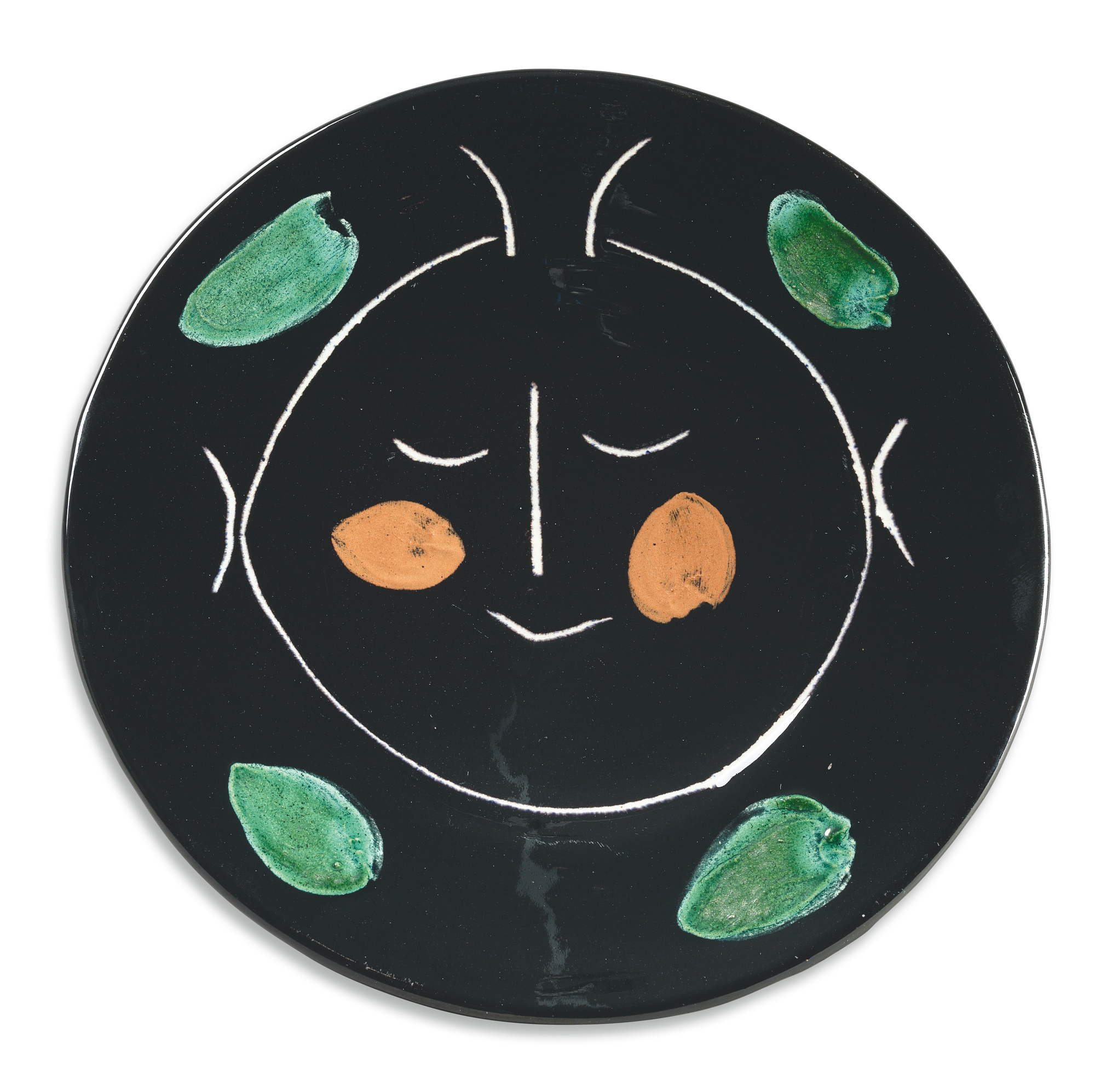 Pablo Picasso, Assiette F (Visage noir service)