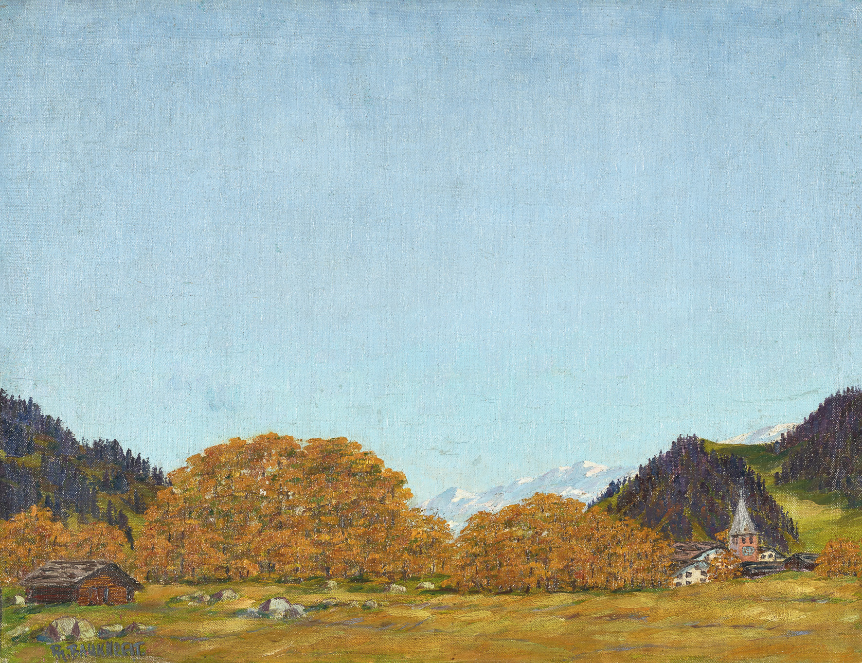Philipp Bauknecht, Herbsttag im Engadin (Autumn Day in Engadine)