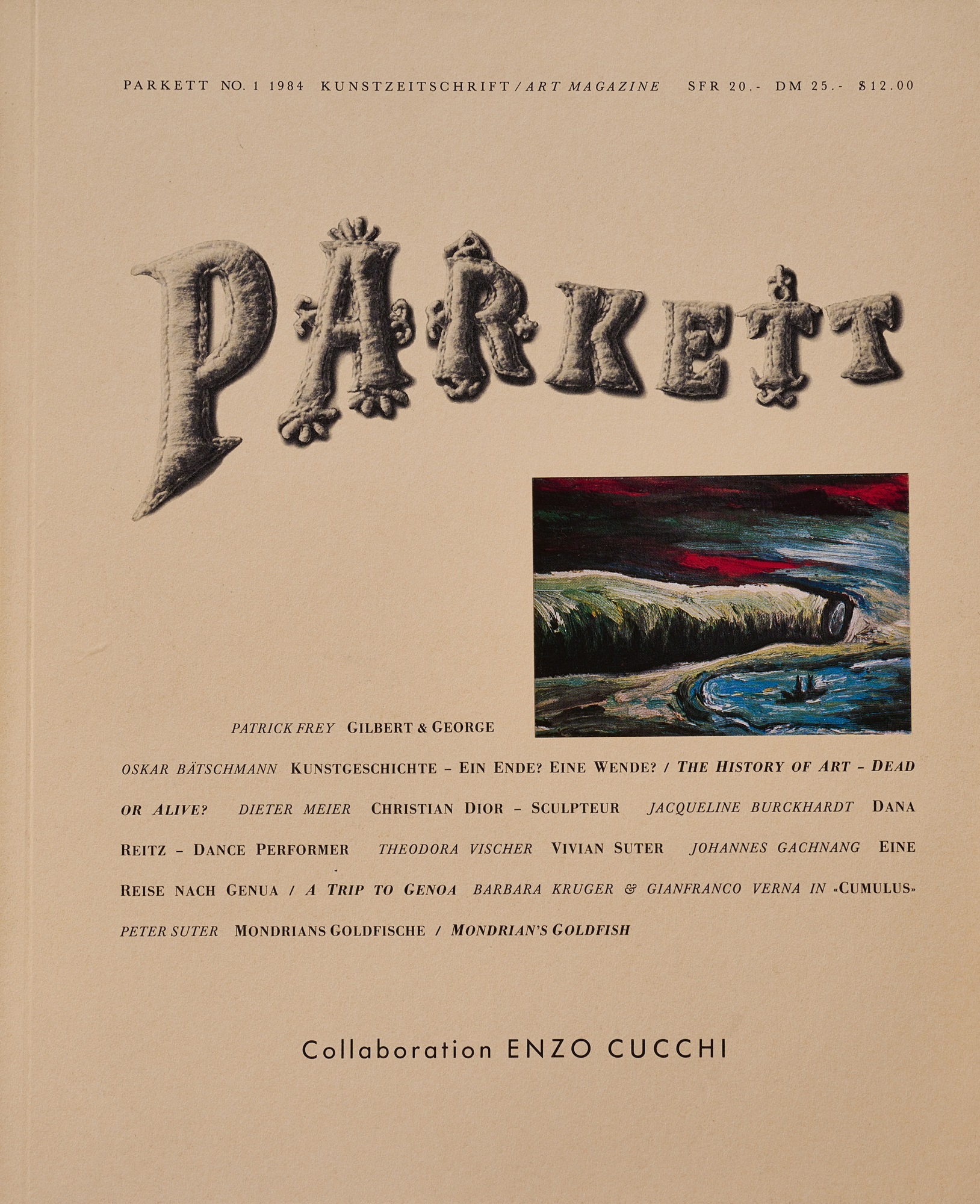Zeitschrift Parkett, Kunstzeitschrift/Art Magazine. No. 1-101 in 98 Volumes. With numerous illustrations