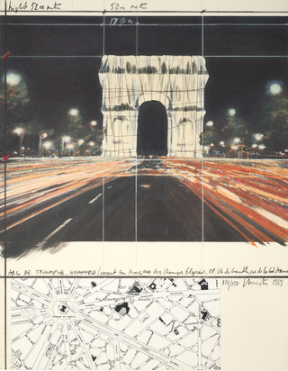 Wrapped Arc de Triomphe. Project for Paris