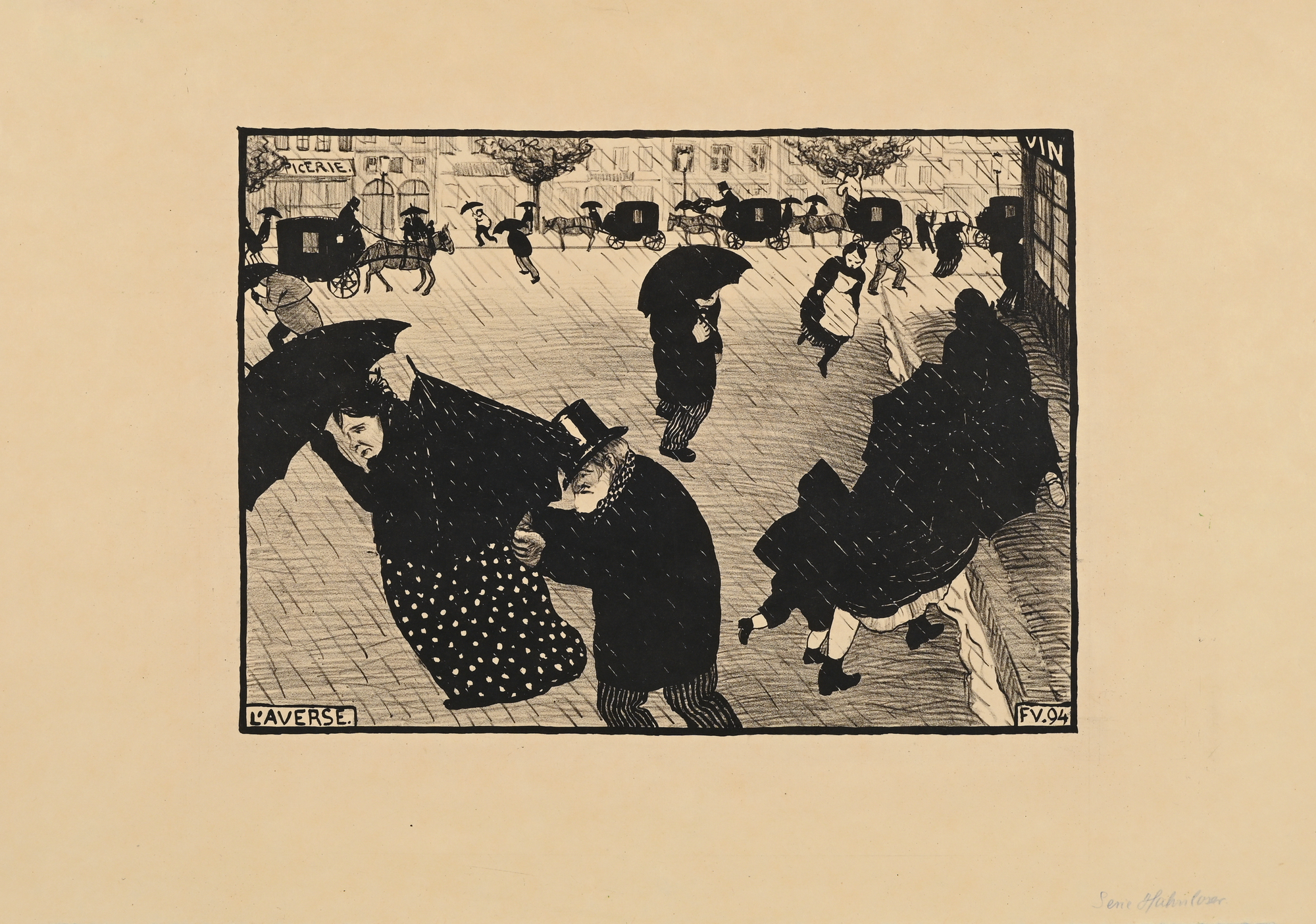 Félix Vallotton, L'averse (Series Hahnloser)