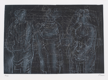 Three Cloaked Figures II