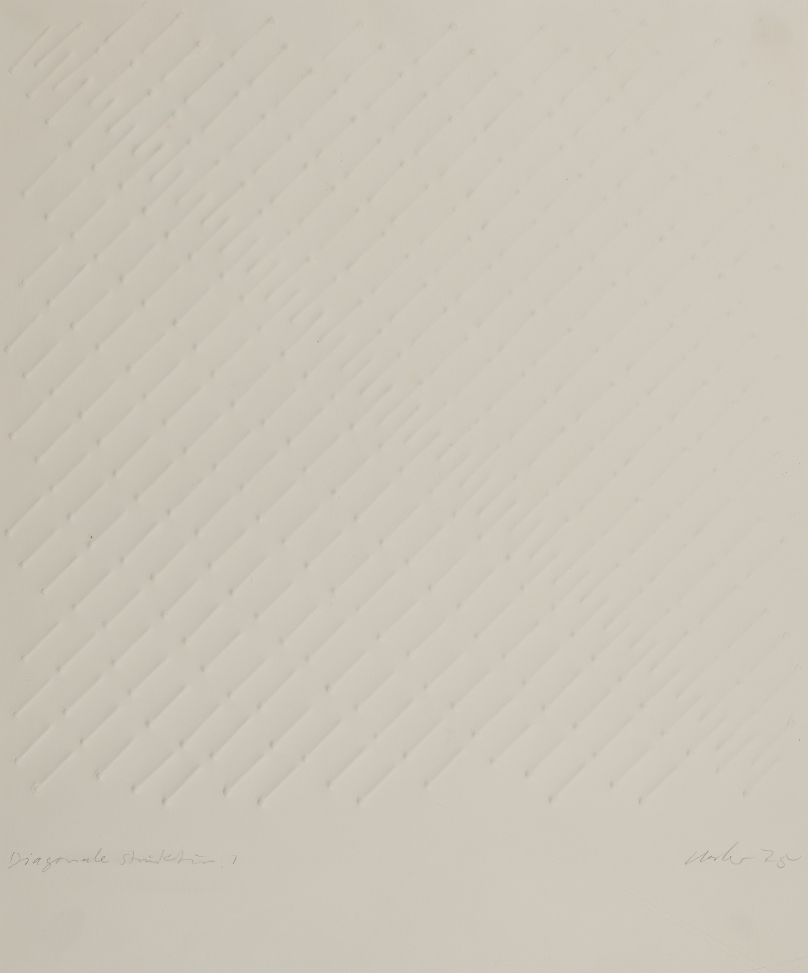 Günther Uecker, Diagonale Struktur I (Diagonal Structure I)
