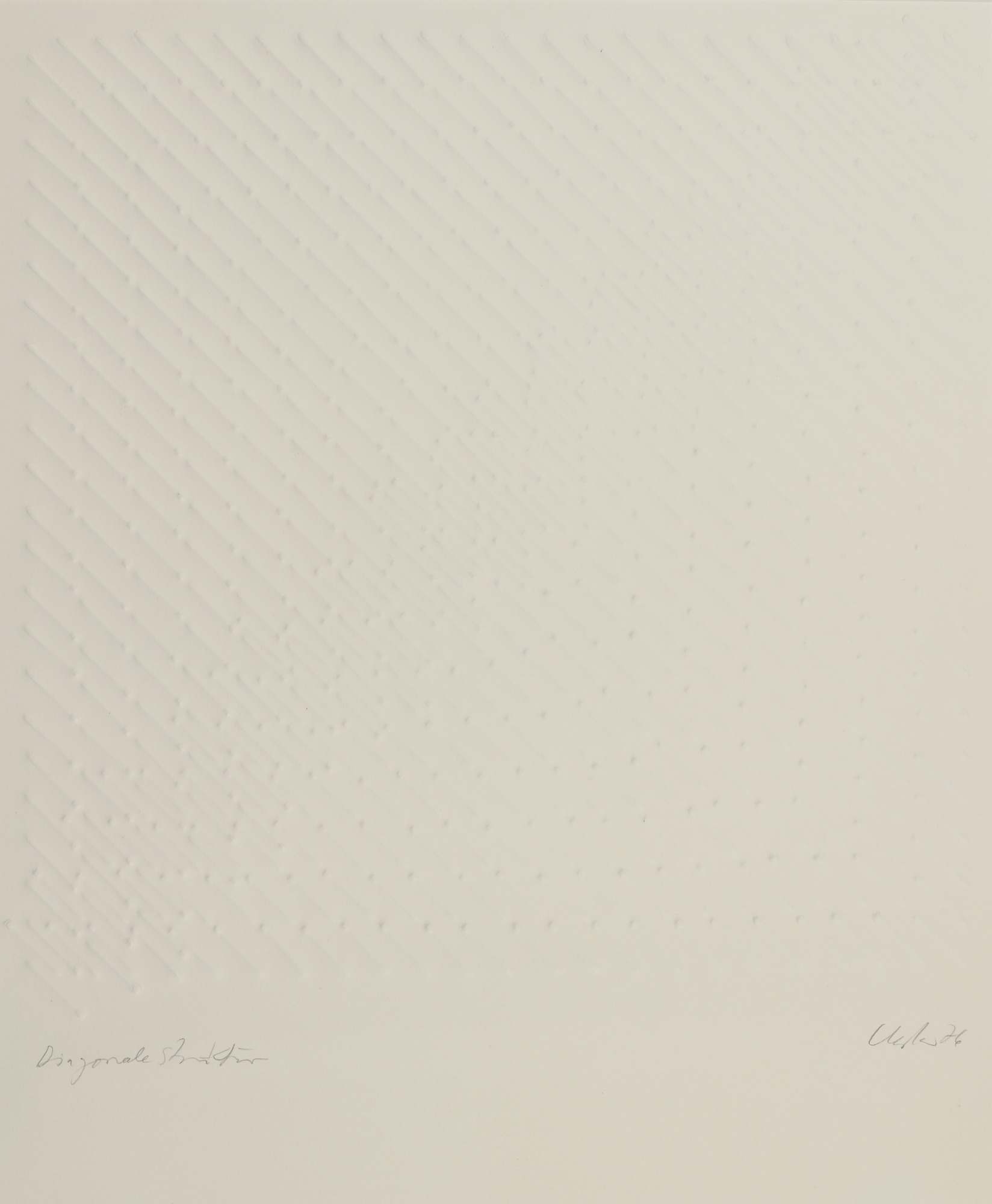Günther Uecker, Diagonale Struktur (Diagonal Structure)