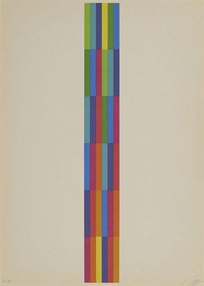 Four sheets from "Vier vertikale serielle Strukturen"