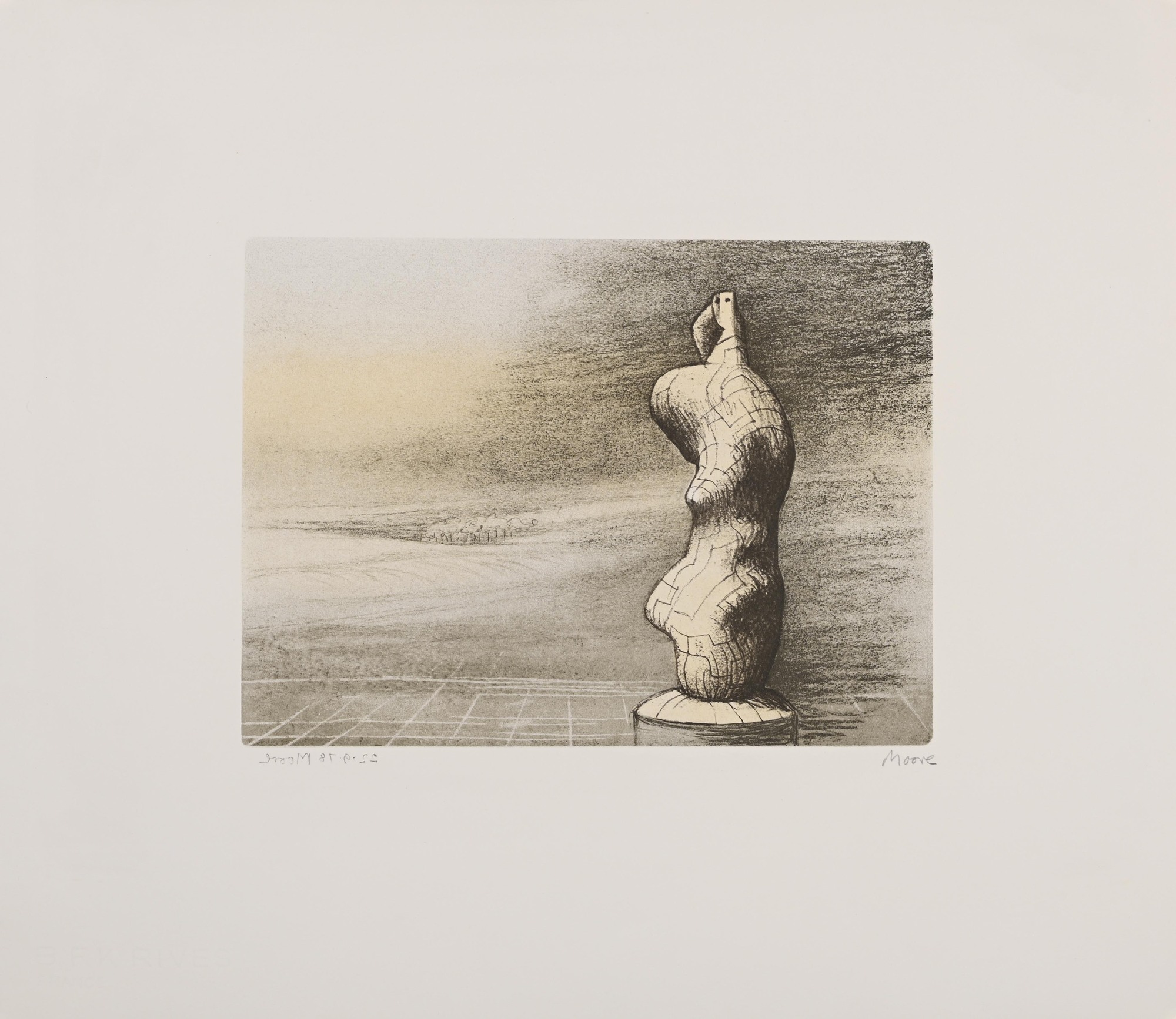Henry Moore, Standing Figure Storm Sky