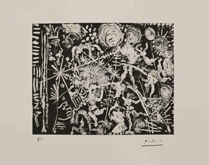 Vieux bouffon contemplant des acrobates II