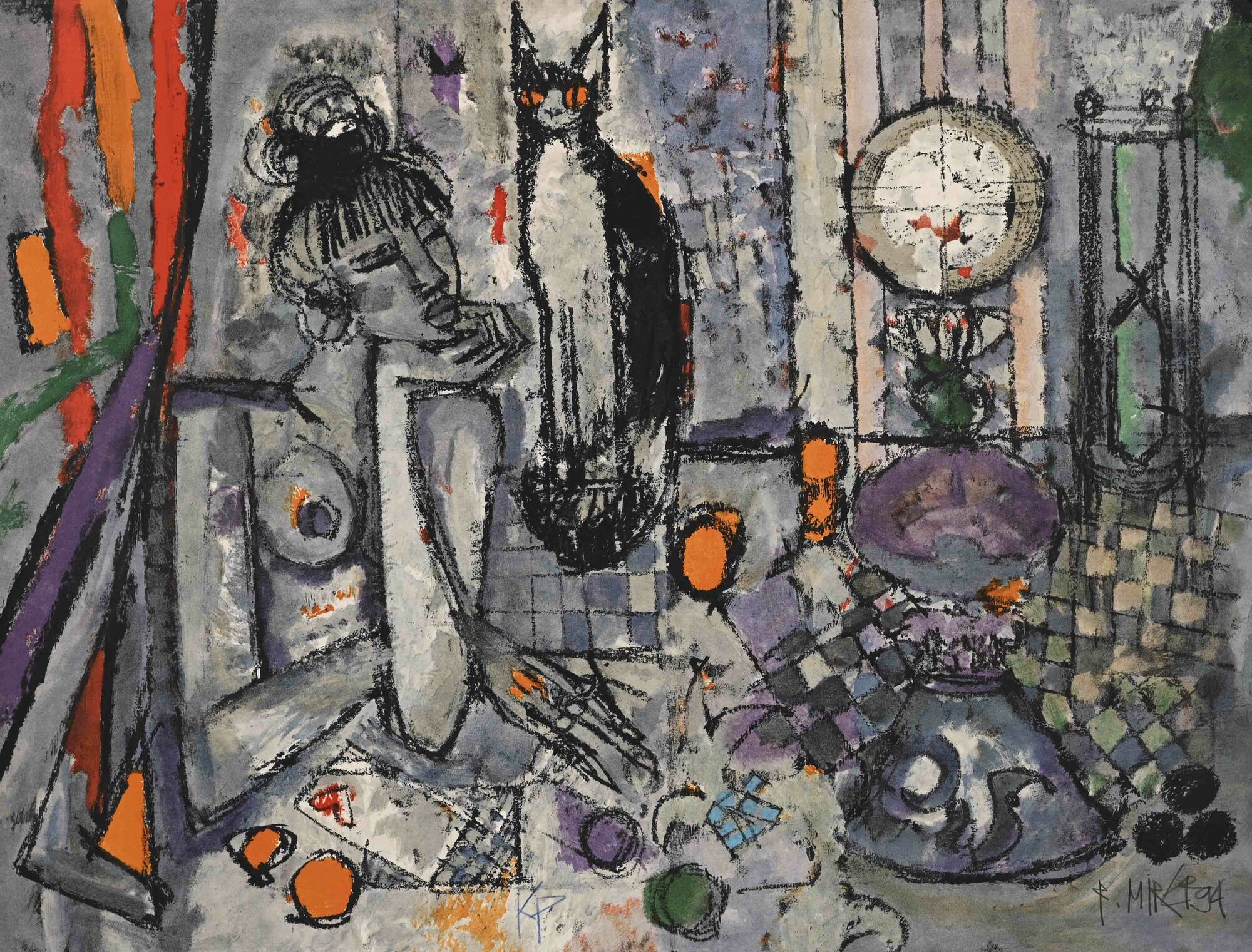 Rudolf Mirer, Woman with Cat