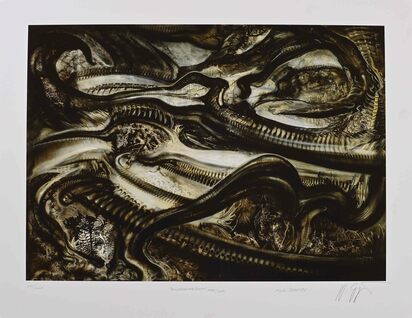 2 sheets: Schlangenlandschaft, 1984/2008; Vögel, 1984-2009.