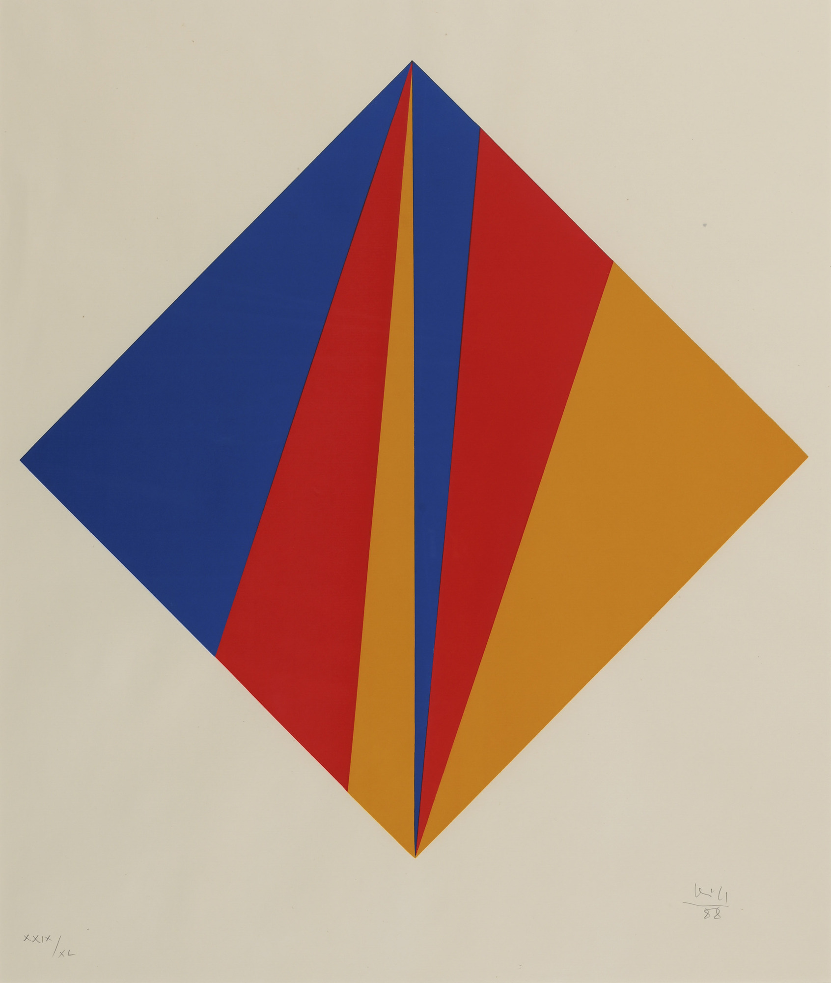 Max Bill, 2 sheets: Untitled, 1988; Untitled