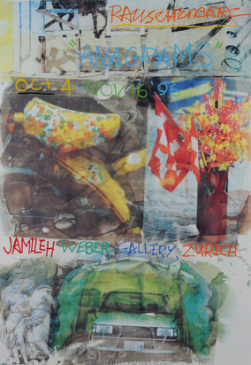 Poster. Rauschenberg, "Anagrams", Oct. 4 - Nov. 16 '96, Jamileh Weber Gallery, Zurich