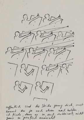 4 sheets: Vorschläge für einen Briefkopf (Proposals for a Letter Head)