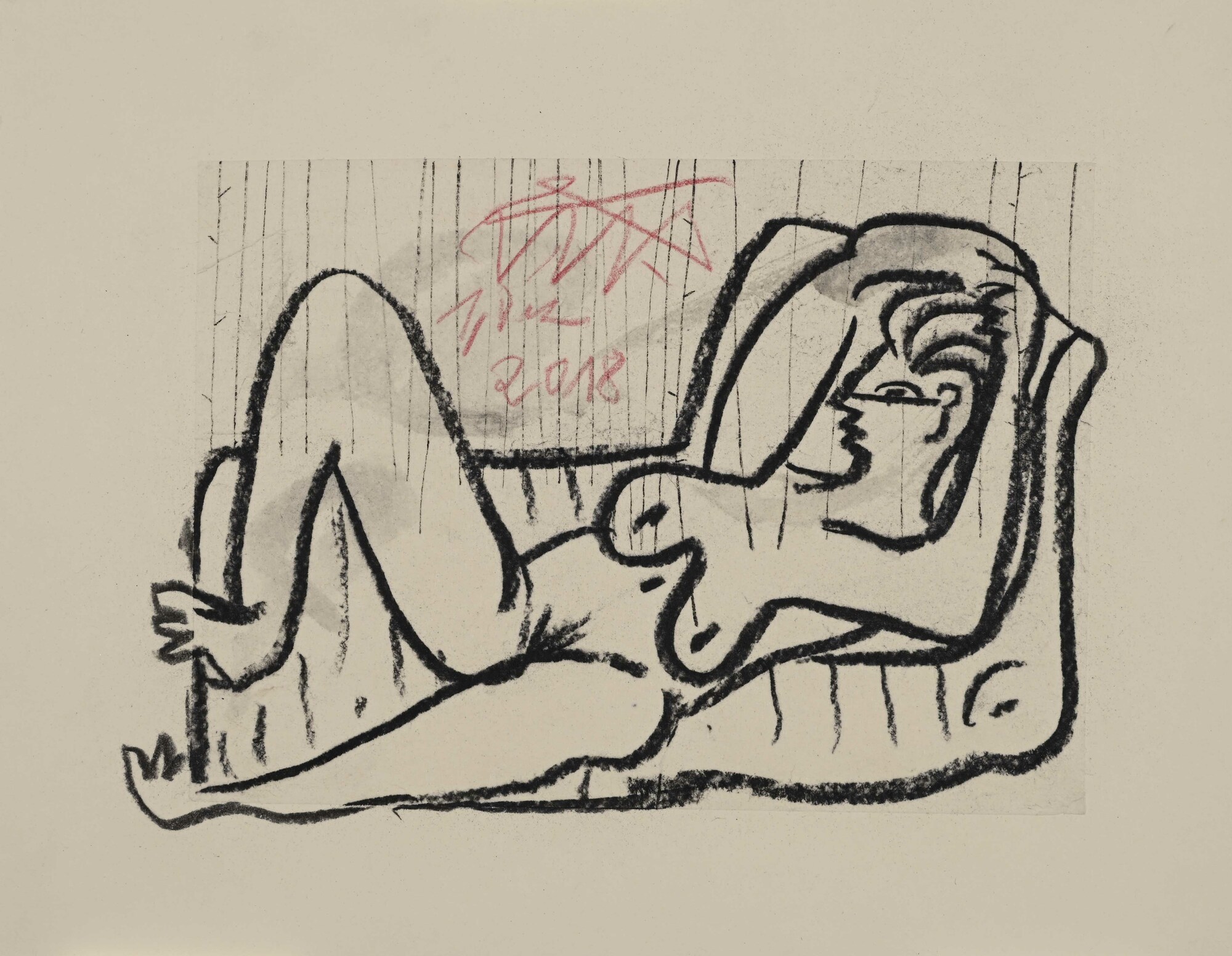 Harald Naegeli, 2 drawings: Untitled