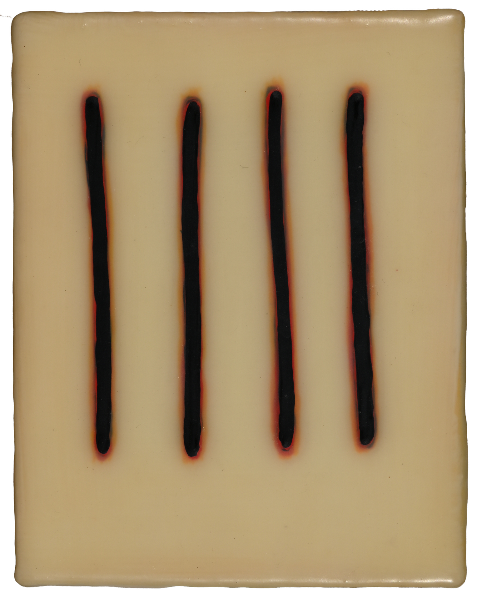 Charles Christopher Hill, Untitled (4 vertical 'black' lines)